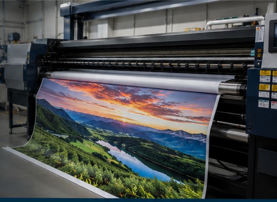 Impression grand format en atelier